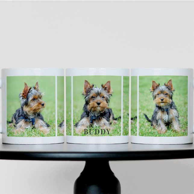 Caneca De Café Custom Pet Multi Photo Personalized (Criador carregado)