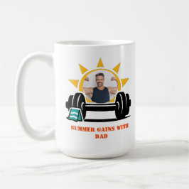 Caneca De Café Custom photo Dad's Summer Barbell Father's Day
