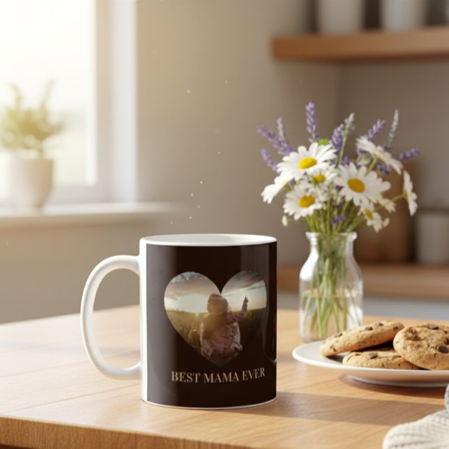 Caneca De Café Custom Photo Heart Coffee Mug mom gift  (click to customise with your photo and text!
)