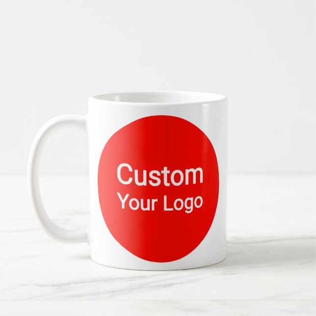 Caneca De Café Custom Photo & Logo  | Personalized (Esquerda)