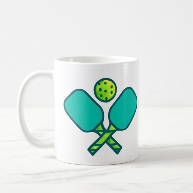 Caneca De Café Custom Pickleball Player Coffee Mug (Esquerda)