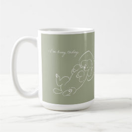 Caneca De Café Custom Poodle Dog Mom Mug - Funny I'm Busy Today 