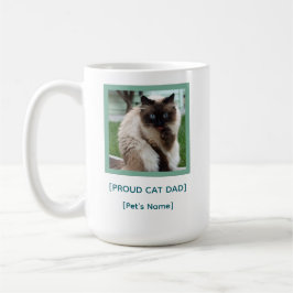 Caneca De Café Custom Proud Cat Dad Mug | Pet Photo Gift