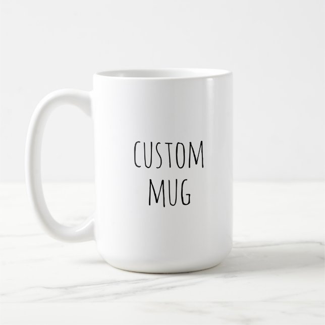 Caneca De Café Custom Rae Dunn Text Mug | Personalized Gifts  (Esquerda)