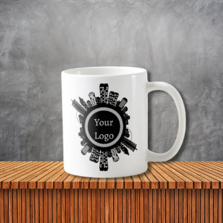 Caneca De Café Custom Real Estate Agent Mug - Building Skyline