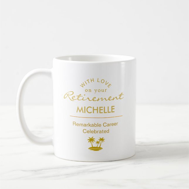 Caneca De Café Custom Retirement Remarkable Career Celebrated (Esquerda)