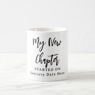 Caneca De Café Custom Sobriety Mug – “My New Chapter Started On”