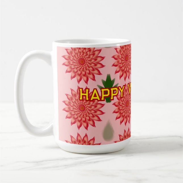 Caneca De Café Custom Spring Flower Women's Day Pattern  (Esquerda)