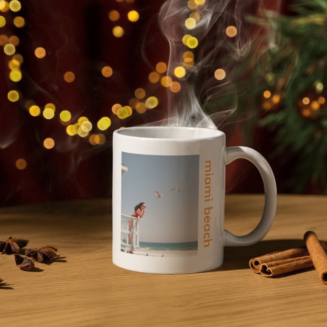 Caneca De Café Custom Summer Vibes Design with Bold Typography (Criador carregado)