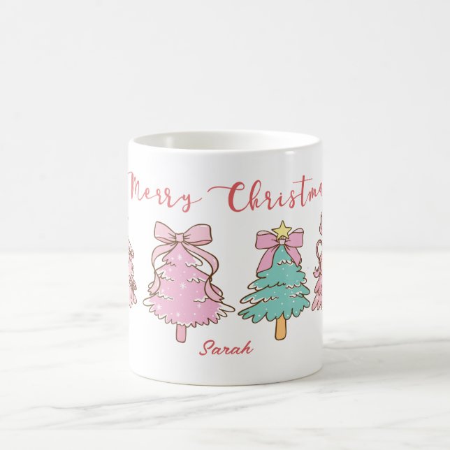 Caneca De Café Custom Sweet Aesthetic Girly Hand Drawn Christmas  (Centro)