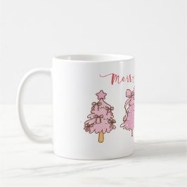 Caneca De Café Custom Sweet Aesthetic Girly Hand Drawn Christmas 