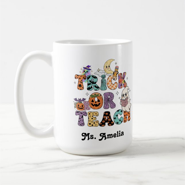 Caneca De Café Custom Teacher Mug, Custom Teacher Gift, Hallow (Esquerda)