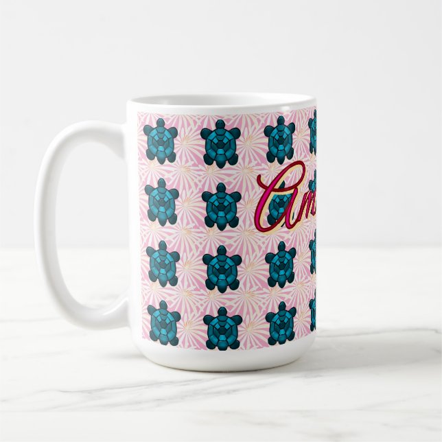 Caneca De Café Custom turtle pattern Sherpa Blanket (Esquerda)