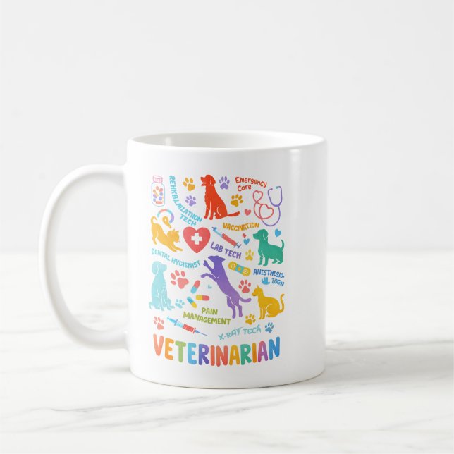 Caneca De Café Custom Veterinarian Mug | Vet Doctor’s Day (Esquerda)