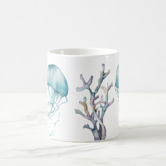 Caneca De Café Custom Watercolor Jellyfish Mug
