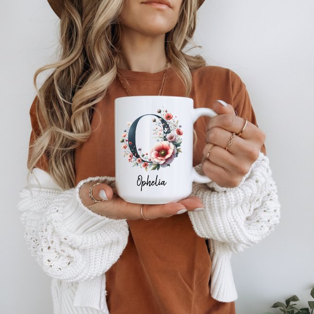 Caneca De Café Custom Wildflower Birth Flower Mug for Grandma (custom coffee mug her, birth month mug, monogram gift mug for mama, personalized coffee cup for her,)