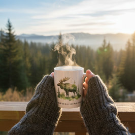 Caneca De Café Custom Williams Family Lodge Watercolor Moose