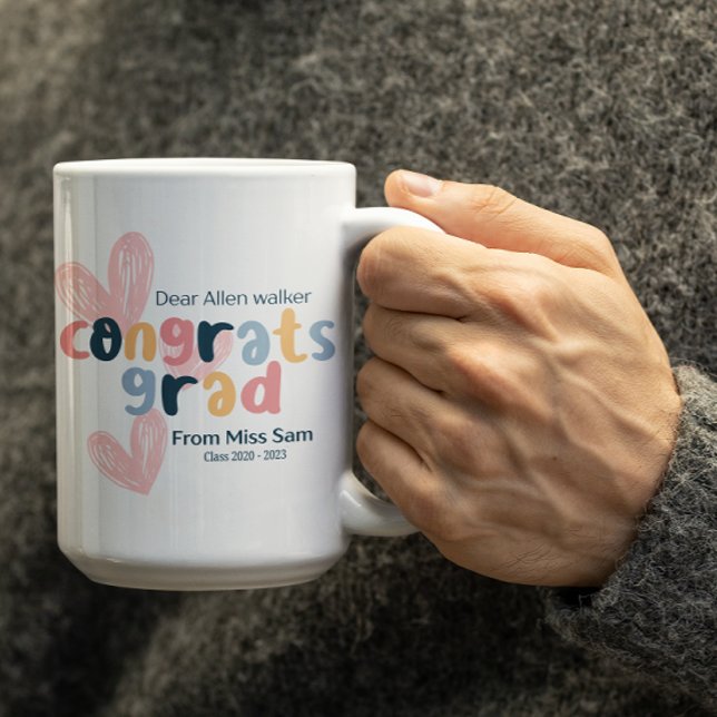 Caneca De Café Customizable Congrats on Graduation  (Criador carregado)