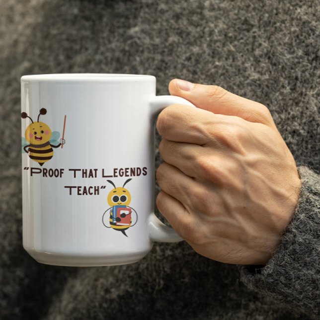Caneca De Café Customizable Legends Bee Teaching   (Criador carregado)