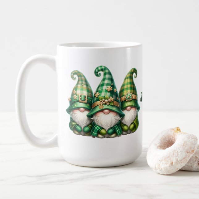 Caneca De Café Customizable St. Patrick's Day (Com Donut)