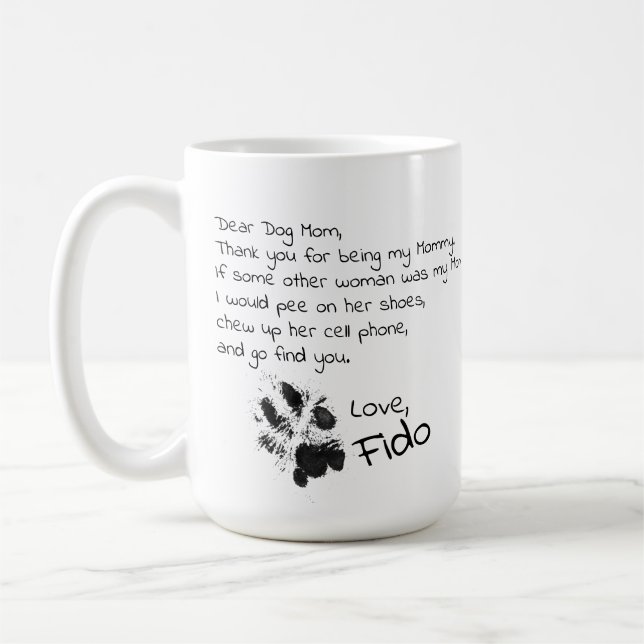 Caneca de café customizável do nome de animal de (Esquerda)
