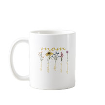 Customized mom children name flower