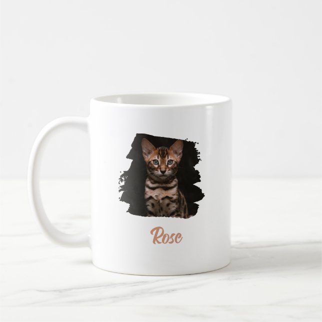 Caneca De Café Customized pet photo with name (Esquerda)