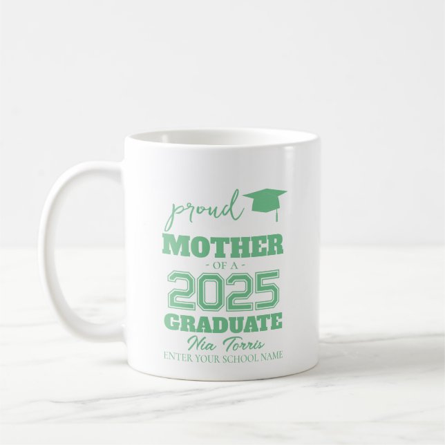 Caneca De Café Customized proud mother of a graduate 2025 (Esquerda)