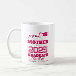 Caneca De Café Customized proud mother of a graduate 2025