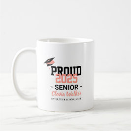 Caneca De Café Customized proud school senior graduate