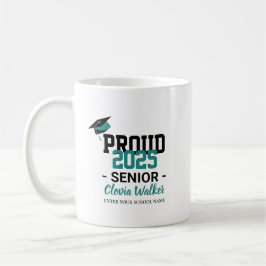 Caneca De Café Customized proud school senior graduate