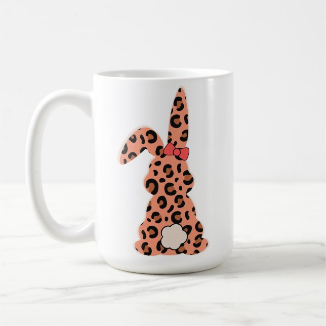 Caneca De Café Custon Rabbit Pints Leopard (Esquerda)