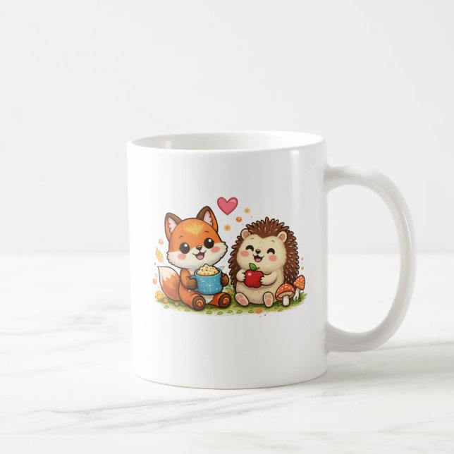 Caneca De Café Cute Animals Illustration  (Direita)