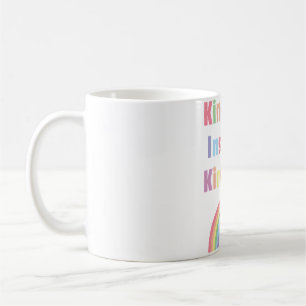 Caneca De Café Cute Arco-Íris e Coração Bondade Inspira Bondade