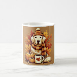 Caneca De Café Cute Autumn Golden Retriever mug