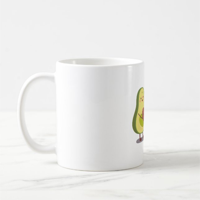 Caneca De Café Cute Avocado Dá Seu Coração A Outra Metade (Esquerda)
