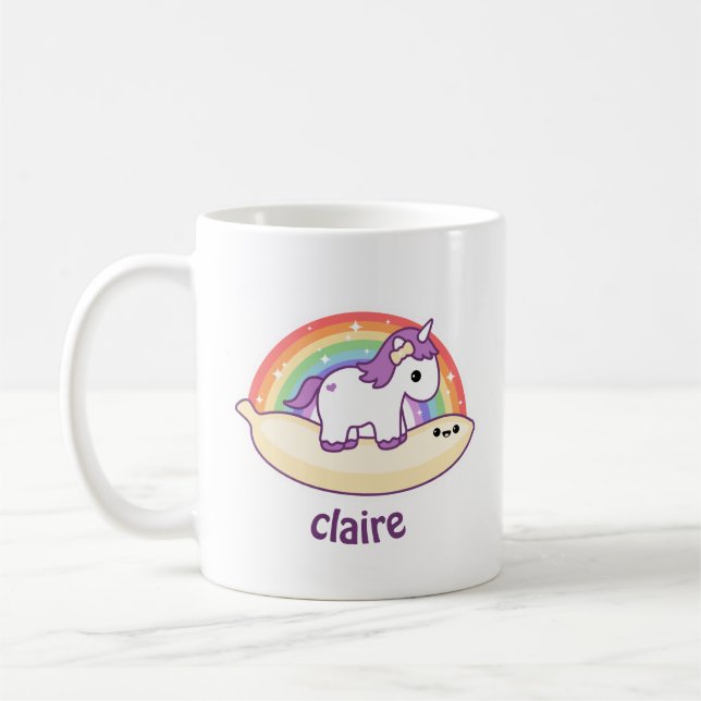 Caneca De Café Cute Banana Unicorn (Esquerda)