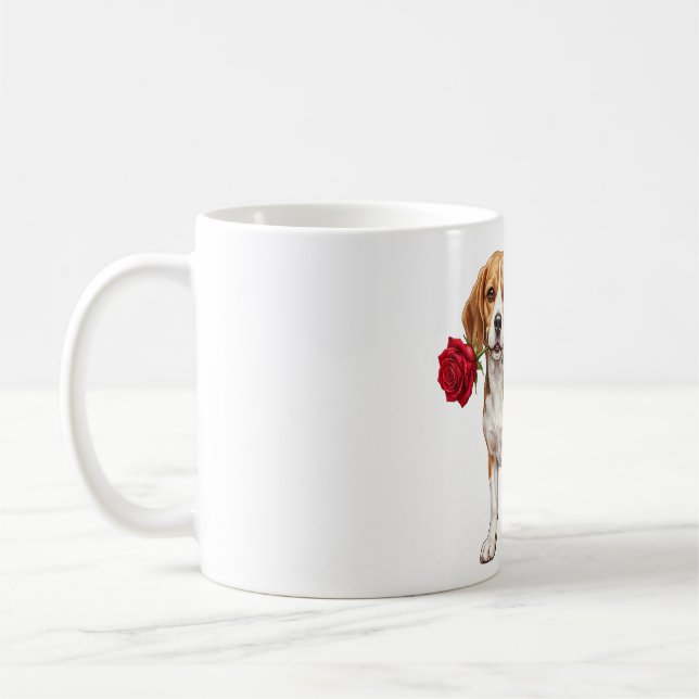 Caneca De Café ‏Cute Beagle Dog (Esquerda)