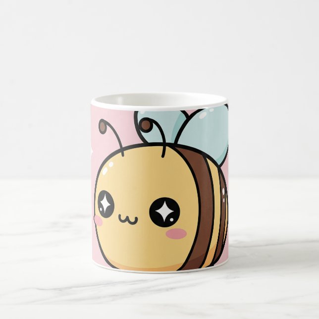 Caneca De Café Cute Bee Mug – Kawaii Bumblebee Coffee Cup (Centro)