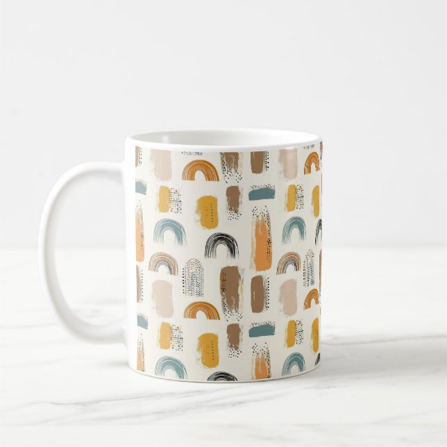Caneca De Café Cute Beige Boho (Esquerda)