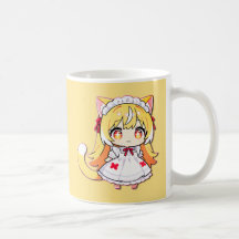 Cute Blonde Chibi Neko Midi Dress
