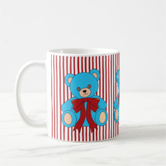 Caneca De Café Cute Blue Teddy Bear Christmas