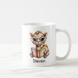 Caneca De Café Cute Camel Reading a Book Custom
