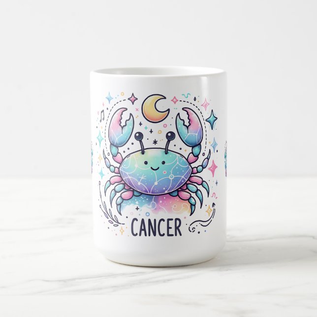 Caneca De Café Cute Cancer Zodiac Crab Astrology Sign (Centro)