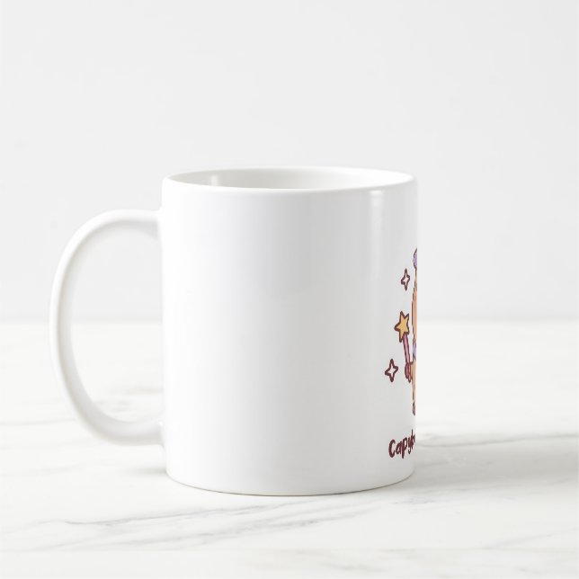 Caneca De Café Cute Capybara Wizard Capybaracadabra Funny Pun (Esquerda)