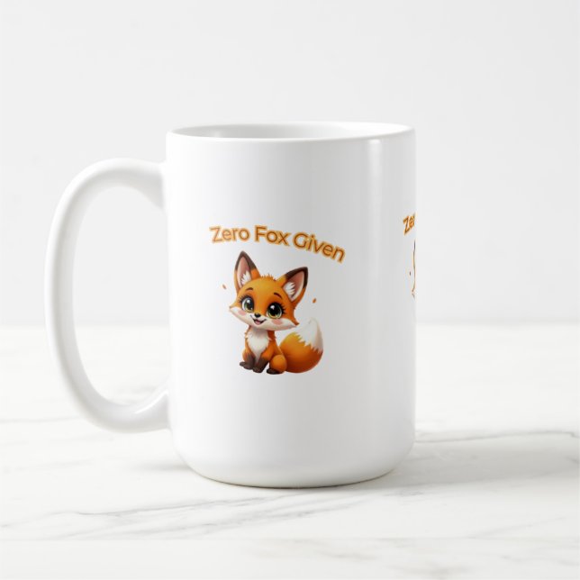 Caneca De Café Cute Cartoon Fox – Adorable Kawaii Style (Esquerda)