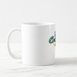 Caneca De Café Cute Cat Illustration – Adorable “Cut Cat” Design