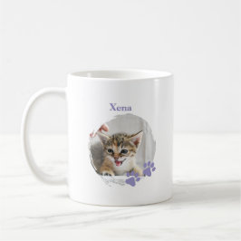 Caneca De Café Cute Cat pet with customized name