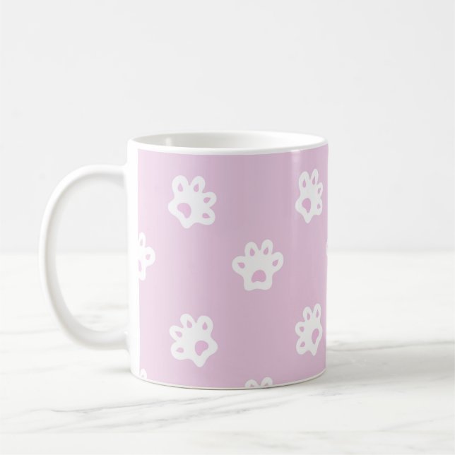 Caneca De Café cute cat's paws pattern (Esquerda)