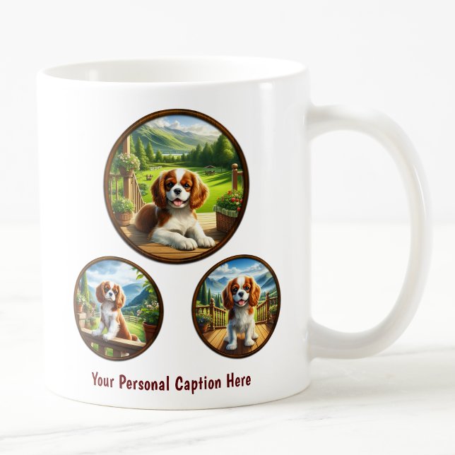 Caneca De Café Cute Cavalier King Charles Spaniel Puppy (Criador carregado)